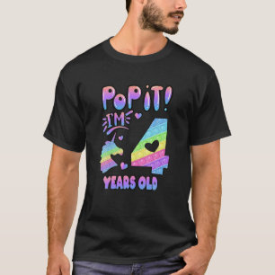 4. Geburtstag Unicorn Fidget Pop It Birthday Girl  T-Shirt