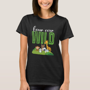4. Geburtstag Vier mal Wild 4 Jahre alt Phantastis T-Shirt