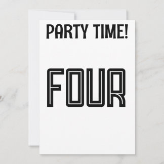 4. GEBURTSTAG ZURÜCK ALTER VIER EINladungen