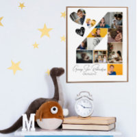 4. Geburtstags-Foto-Collage-Plakat Andenken