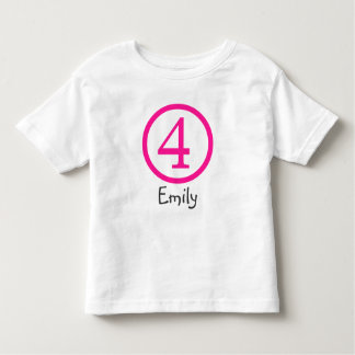 4. Geburtstags individualisierbares T - Shirt Girl