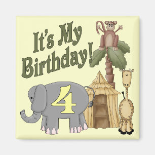 4. Geburtstags-Safari Magnet