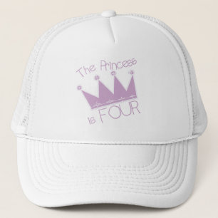 4. Geburtstags-T-Shirts Prinzessin-Crown Truckerkappe