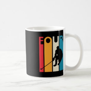 4. Geburtstagsgeschenk Vier Vintage Hockey Geburts Kaffeetasse