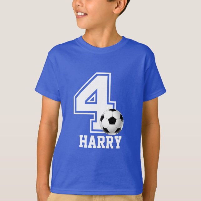 4. Geburtstagssoccer personalisiert-2 T-Shirt (Vorderseite)