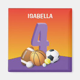 4. Geburtstagssportbälle Magnet