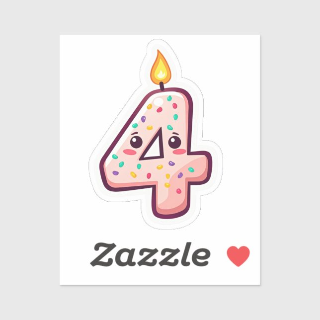 4. Geburtstagsticker Aufkleber (Blatt)