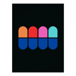 '4 Geister' - Minimalistisches Design - Verrückte  Poster