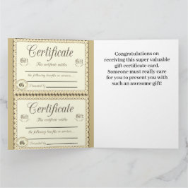 4 Geschenkgutschein Karte