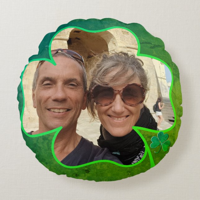 4 Gliederrahmen mit Textrundkissen Rundes Kissen (Vorderseite)