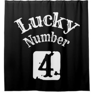 4 - Glück Nummer 4 Glück Duschvorhang