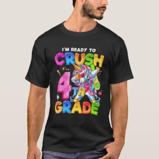 4. Grade Dabbing Einhorn bereit für den Crash Back T-Shirt