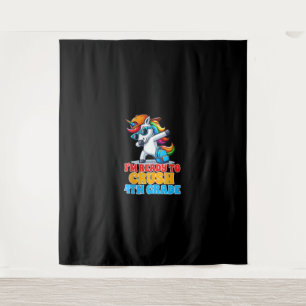 4. Grade Dabbing Unicorn Ich bin bereit, zu zerdrü Wandteppich