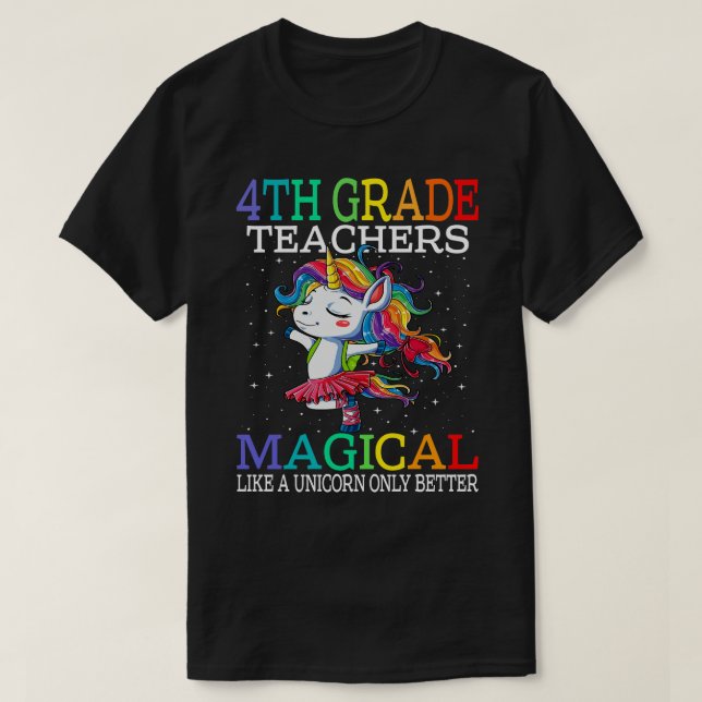 4. GRADE Lehrer sind fabelhaft und zauberhaft Einh T-Shirt (Design vorne)