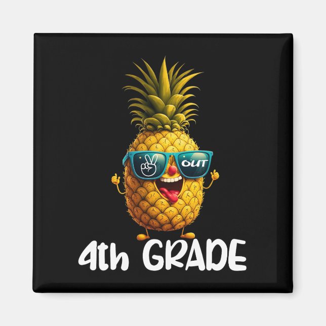 4. Grade Peace Out 4. Grade Funny Graduat Magnet (Vorne)