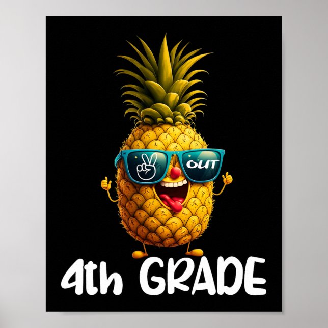 4. Grade Peace Out 4. Grade Funny Graduat Poster (Vorne)