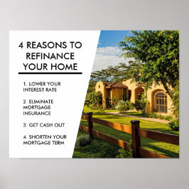 4 Gründe für die Refinanzierung des Hypothekenbüro Poster