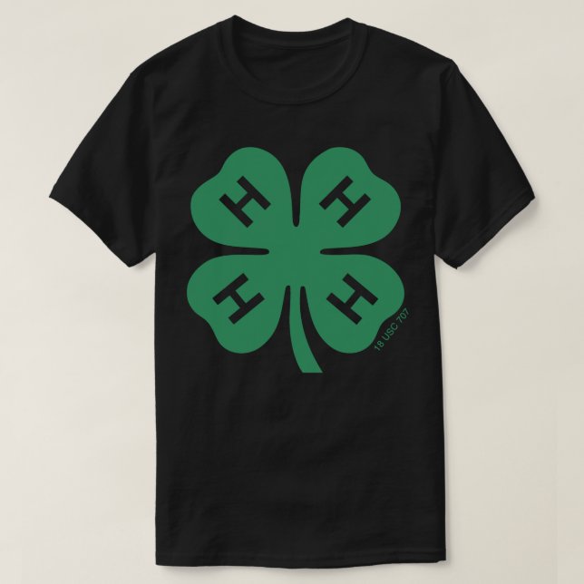 4-H Clover Logo-Aufkleber T-Shirt (Design vorne)