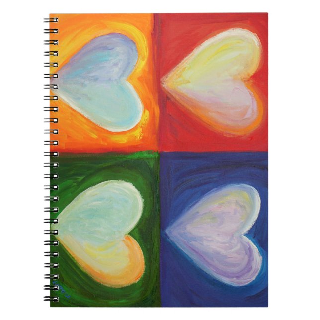 4 Hearts Liebe Art Notebook Journal Notizblock (Vorderseite)