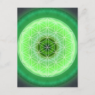 4 Herzchakra grün von Tutti Postkarte