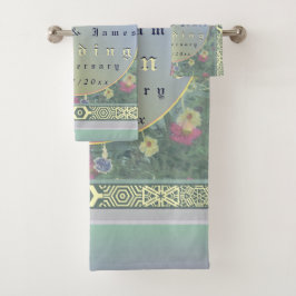 4. Hochzeitsfeier Blumenhandtuch Badhandtuch Set