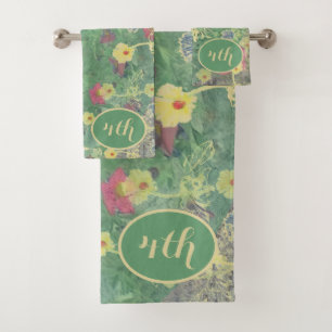 4. Hochzeitsfeier La Boca Floral Badhandtuch Set