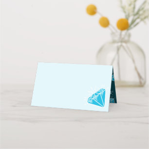 4. Hochzeitstag blauer Topaz Edelsteine Grafik Platzkarte