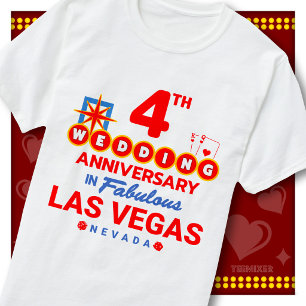 4. Hochzeitstag Fabelhaftes Las Vegas Paar T-Shirt