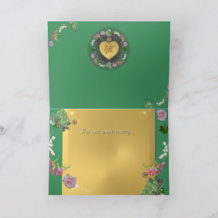 4. Hochzeitstag Frucht Blumengrüße Dankeskarte