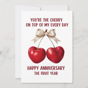 4. Hochzeitstag-Karte, Obst-Hochzeitstag-Karte, Feiertagskarte