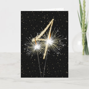 4. Hochzeitstag Sparkler Karte