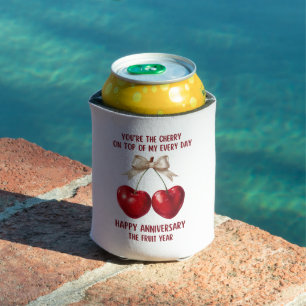 4. Hochzeitstagskarte, Obst-Jubiläums-Ornament Dosenkühler