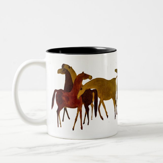 4-HORSES ZWEIFARBIGE TASSE (Links)