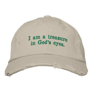 4. Ich bin ein Schatz in Gottes Augen. Bestickte Baseballkappe