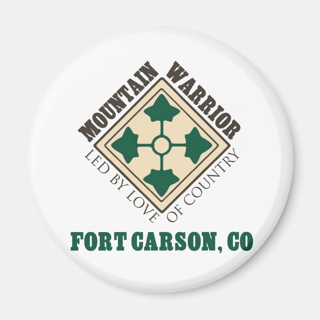 4. ID Mountain Warrior Fort Carson Magnet (Vorne)