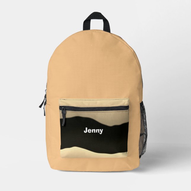 4 Ihre Uni Varsity School Reisen Chic Gelb Bedruckter Rucksack (Vorderseite)