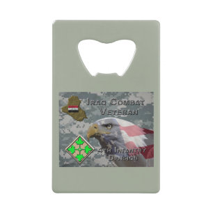 4. Infanterie Div Irak Combat Veteran Geldbeutel Flaschenöffner