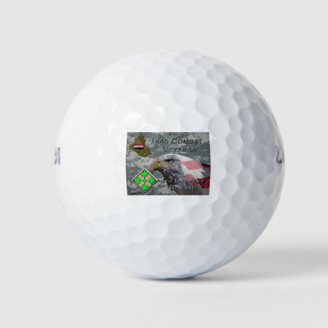 4. Infanterie Div Irak Combat Veteran Golfball (Vorderseite)