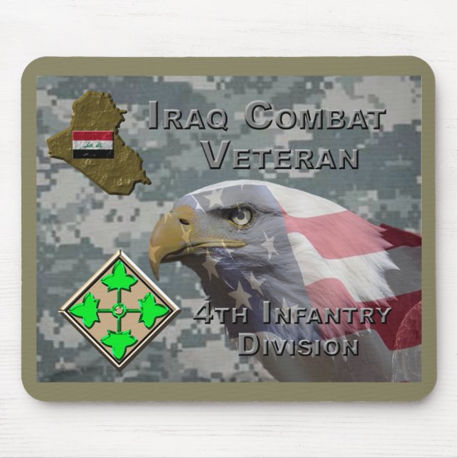 4. Infanterie Div Irak Combat Veteran Mousepad (Vorne)