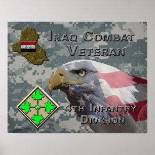 4. Infanterie Div Irak Combat Veteran Poster
