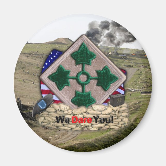 4. Infanterie Division Patch iraq war vets Magnet (Vorne)