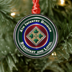 4. Infanterie-Division Weihnachten Ornament Aus Metall