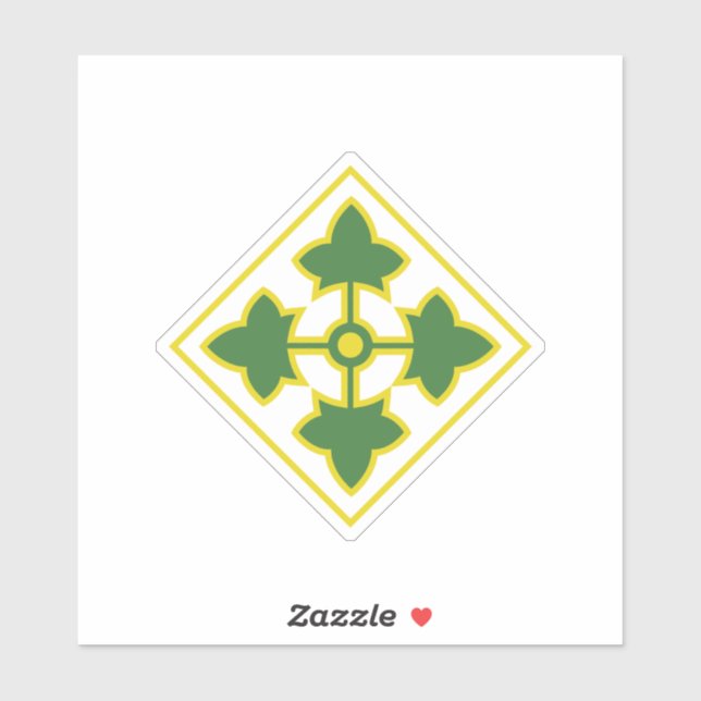 4. Infanterieabteilung Abzeichen Aufkleber (Blatt)