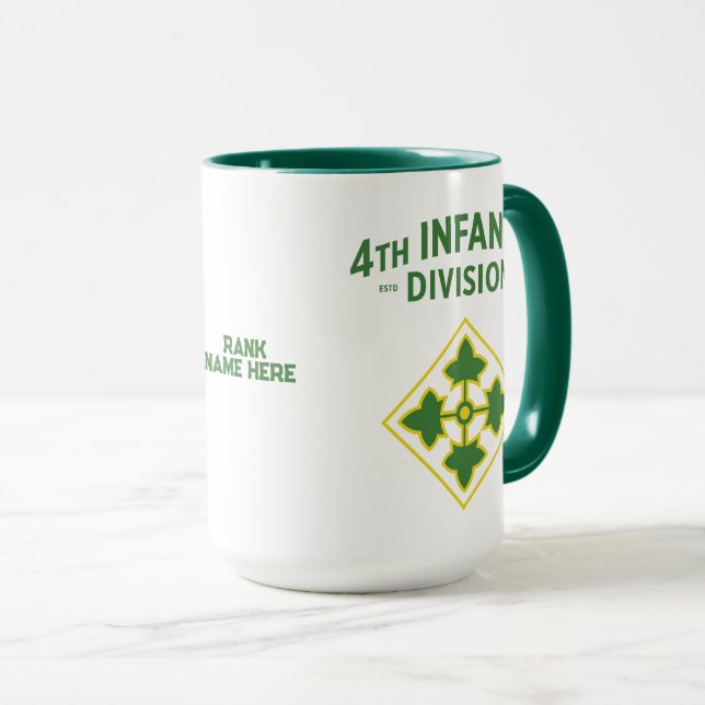 4. Infanterieabteilung Personalizable Zweitone Tasse (VorderseiteRechts)