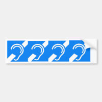 4 internationale Symbole für das taube