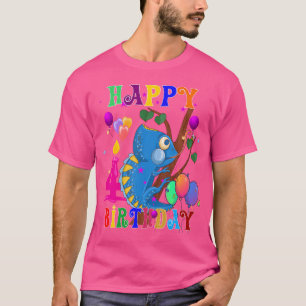 4 Jahre alt Chameleon 4. Geburtstag Girl Chameleon T-Shirt