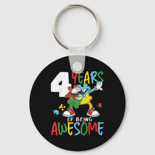 4 Jahre alt Geburtstag Autistische Jungen Autismus Schlüsselanhänger