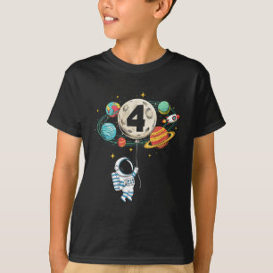 4 Jahre alt Geburtstag Junge Astronaut Space 4. Ge T-Shirt