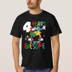 4 Jahre alt Geburtstag Junge oder Mädchen Autismus T-Shirt