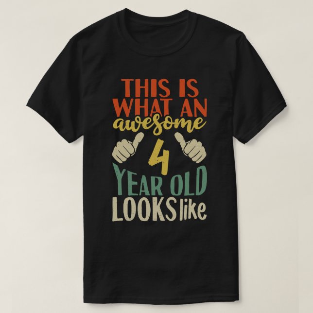 4 Jahre alt T-Shirt (Design vorne)